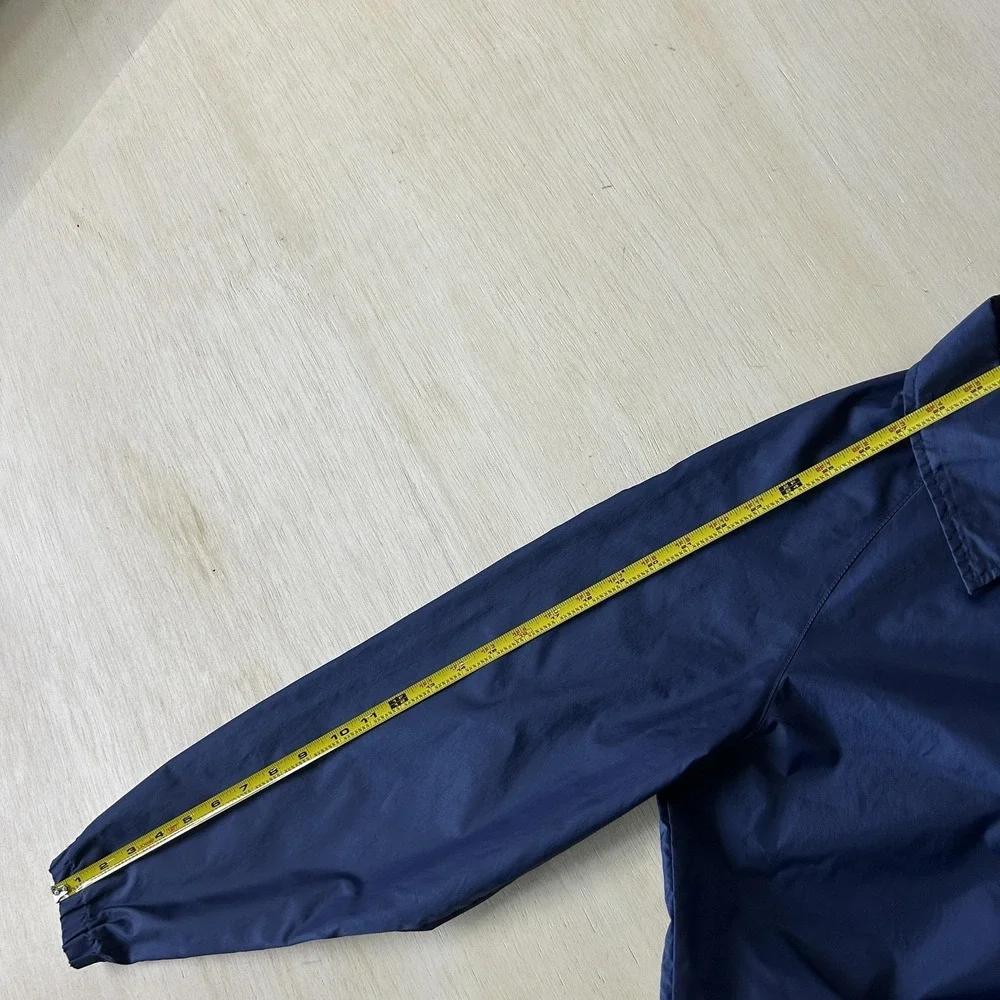 Vintage Current Seen Jacket Mens Medium Blue Windbreaker Snap Front Lightweight